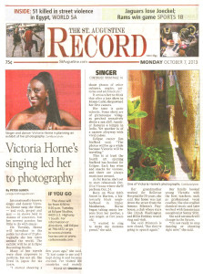 Victoria Horne in The St. Augustine Record Newspaper