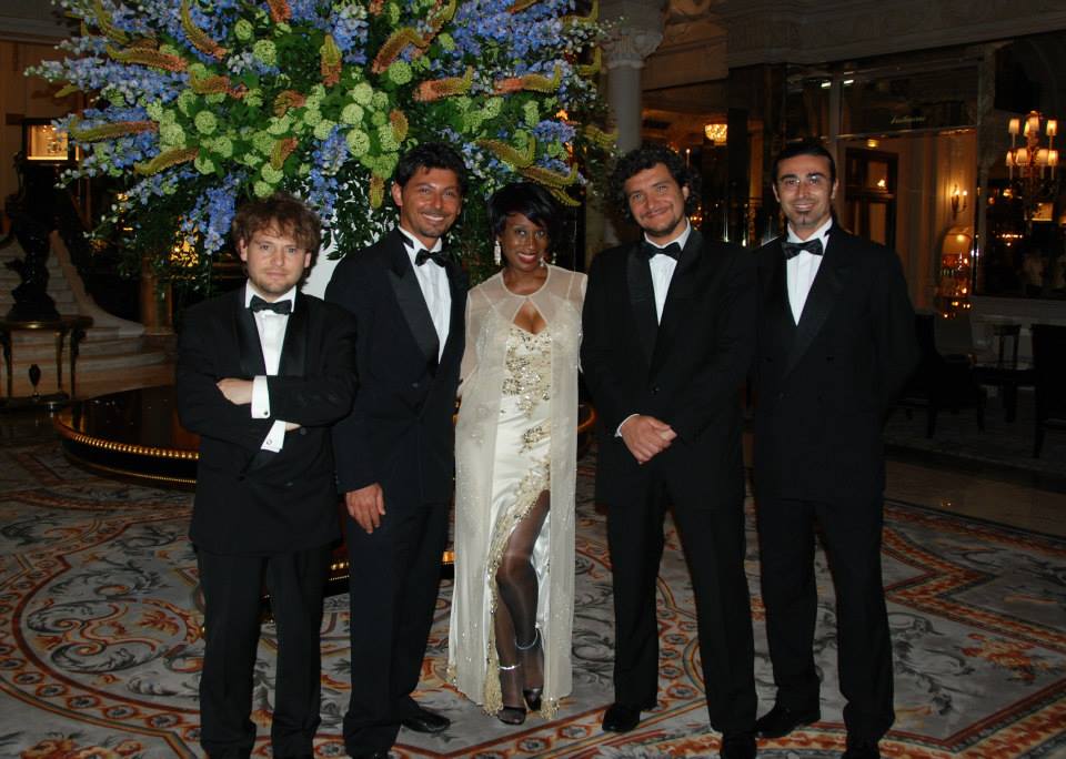 Victoria Horne and friends in Hotel de Paris, Monte-Carlo